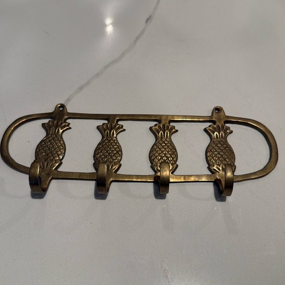 Brass Pineapple wall Key Holder